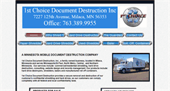 Desktop Screenshot of firstchoicedestruction.com